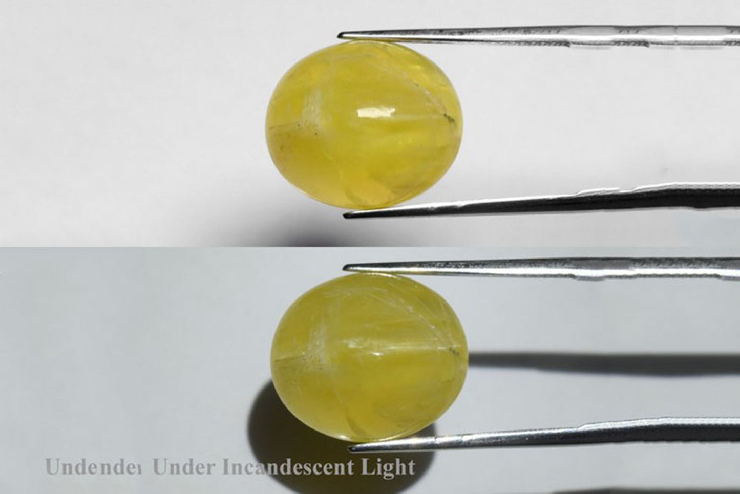 Natural yellow cat's eye opal 13.50ct oval cabochon loose gemstone