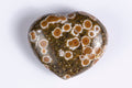 Natural ocean jasper heart carving 8.7g 21mm loose gemstone for jewelry