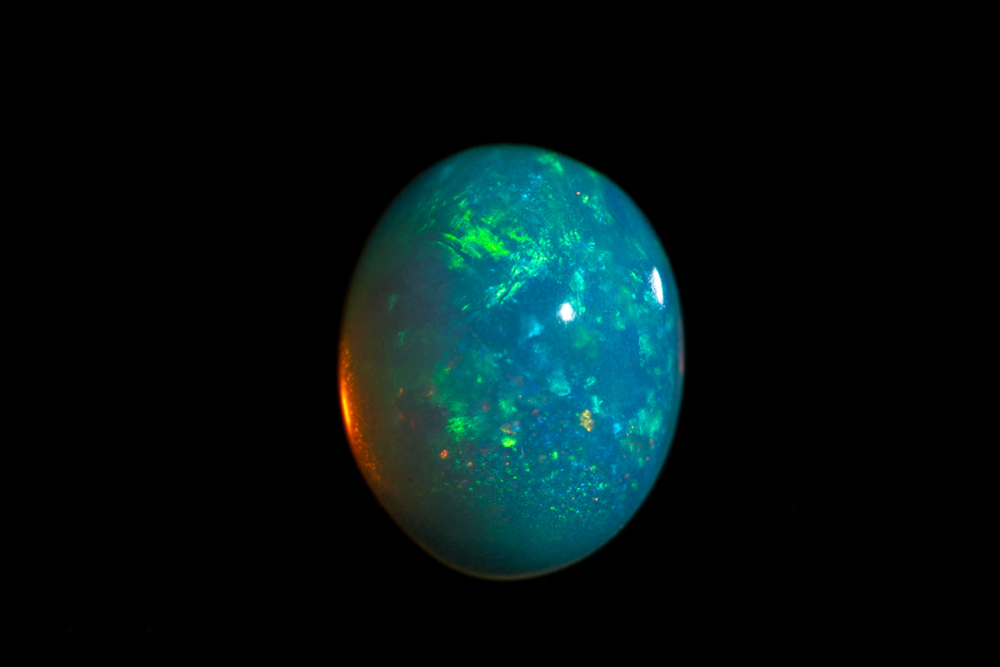 Ethiopian opal 1.28ct 9x7mm oval cabochon