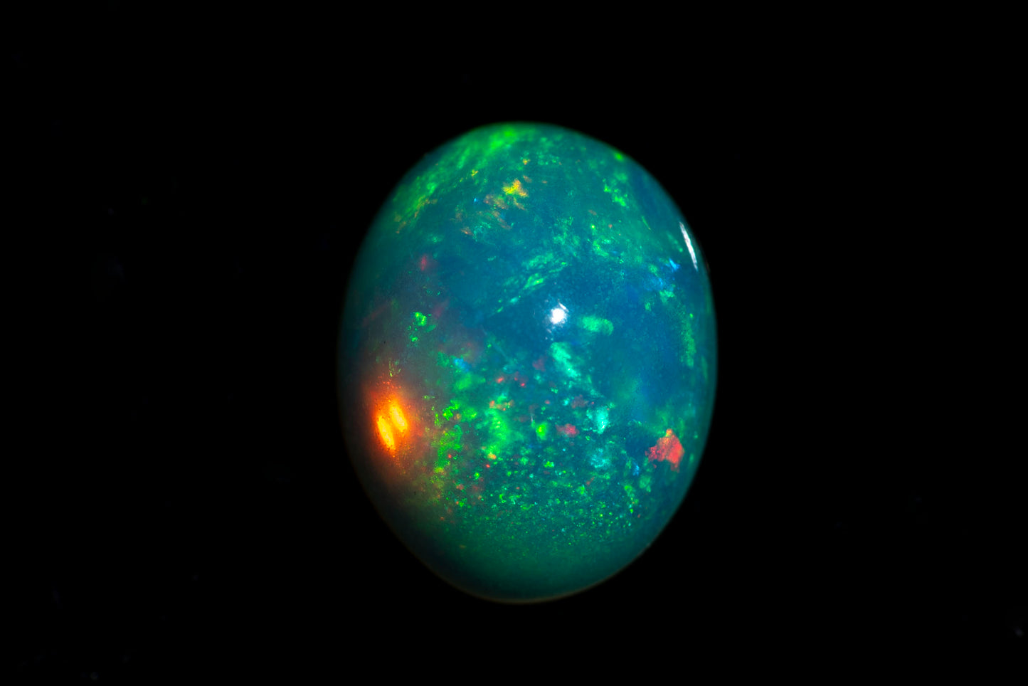 Ethiopian opal 1.28ct 9x7mm oval cabochon
