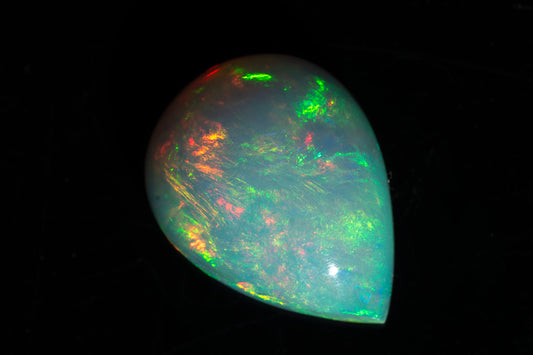 Естествен етиопски опал 2.86ct 13x9.8mm капка кабошон