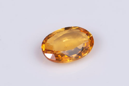 Orange sapphire 0.30ct heated only oval cut