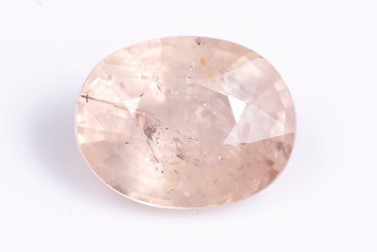 Orange sapphire 1.46ct heated oval cut