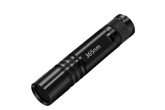 Orlite UV flashlight 365nm with ZWB2 filter for gemstone fluorescence testing