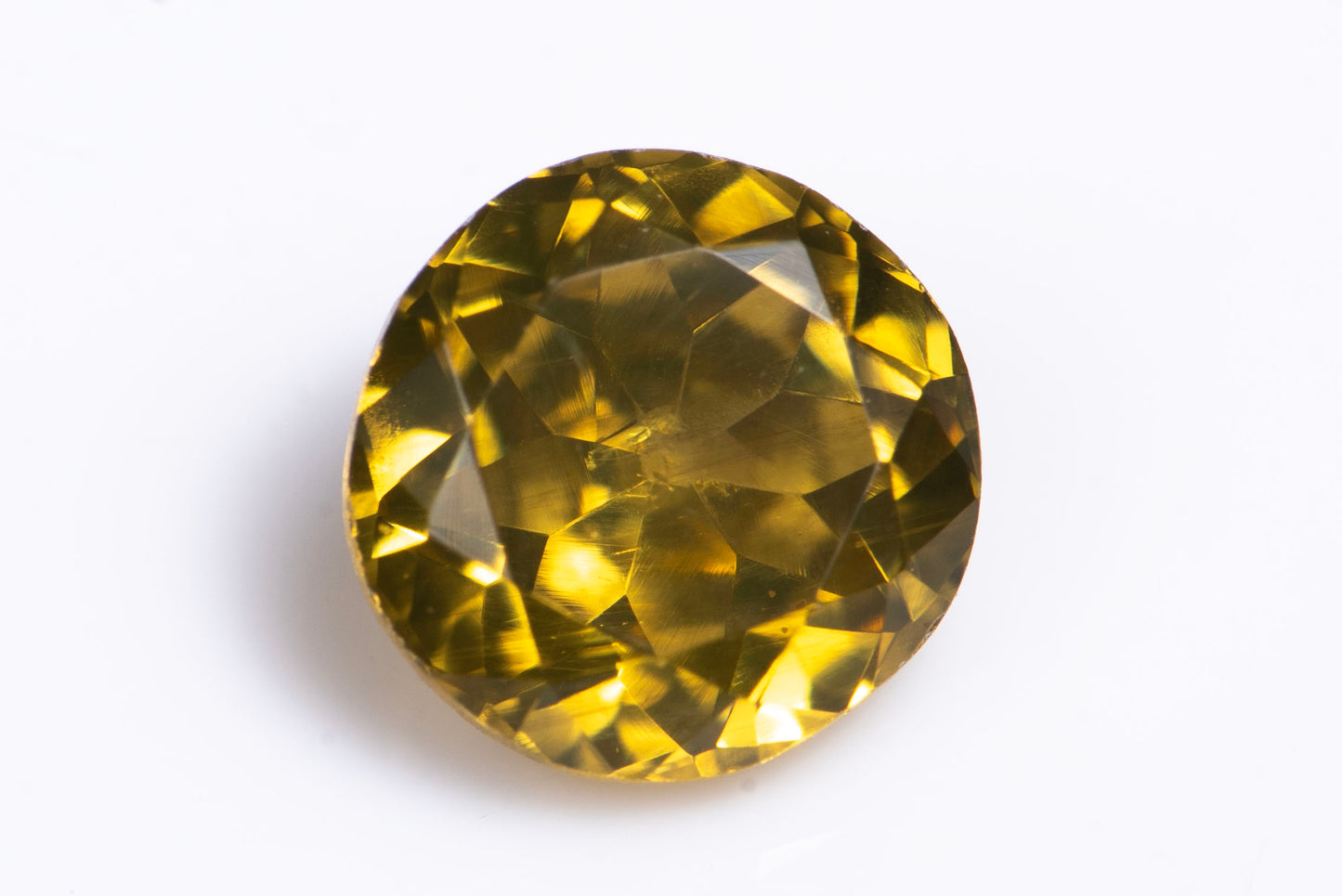 Yellow natural Zircon 1.17ct 6mm untreated