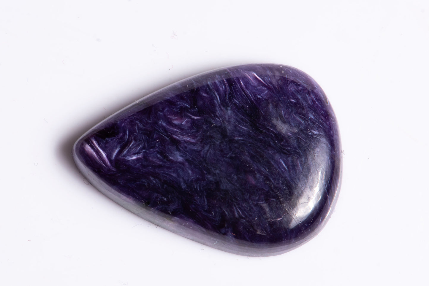 Charoite 30.6ct teardrop cabochon