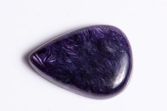 Charoite 30.6ct teardrop cabochon