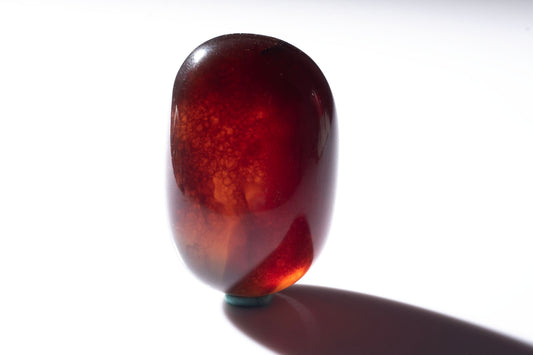 Blue Amber from Indonesia 70.8ct polished