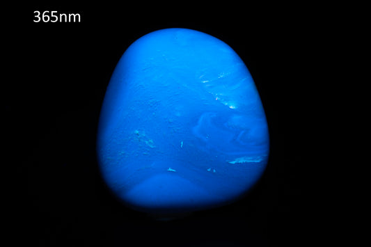 Blue Amber from Indonesia 63.7ct polished