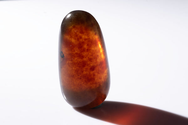Естествен син кехлибар от Индонезия, полиран, 34.7ct