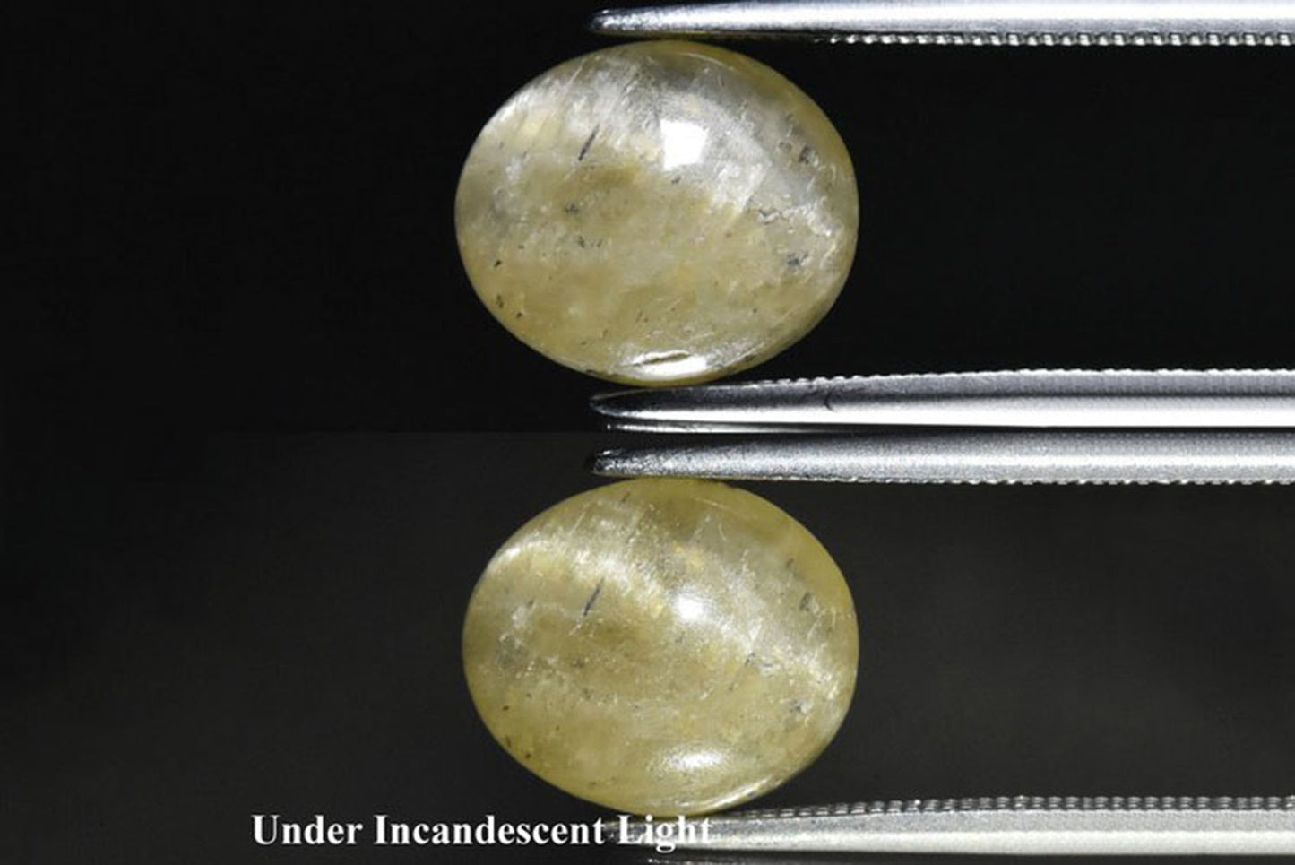 Yellow Cat's Eye Diaspore 4.36ct Oval Cabochon