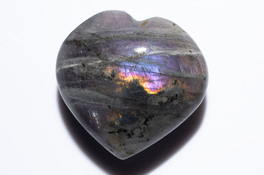 Purple labradorite heart 19g 30.9mm