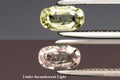 Natural color change diaspore 0.34ct VS oval cut 5x3mm loose gemstone