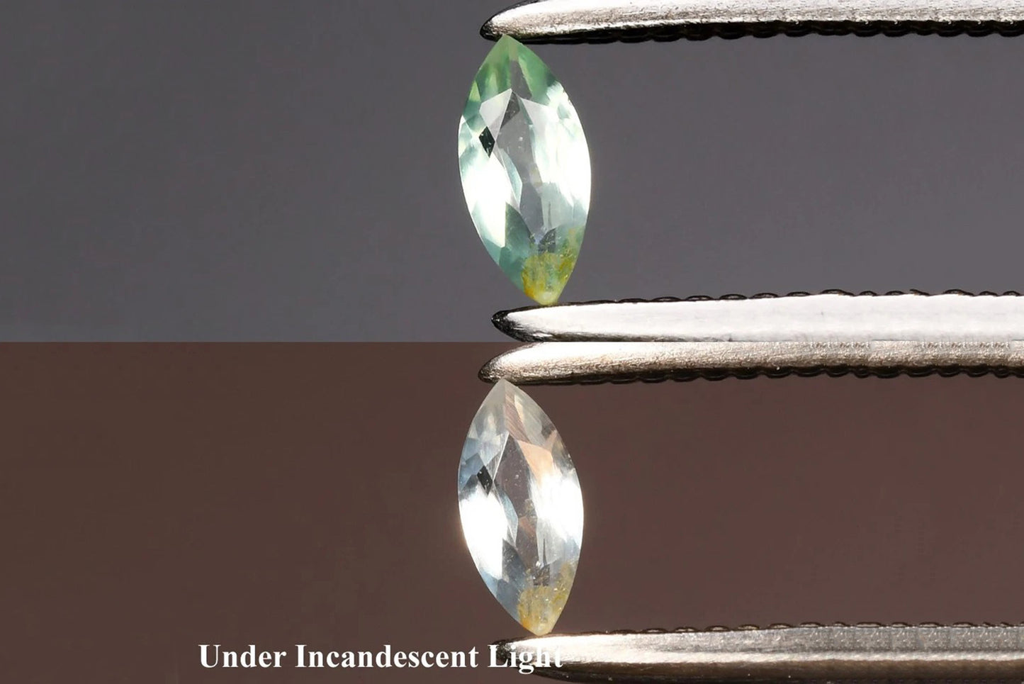 Естествен зелен александрит 0.10ct маркиз шлифовка 4x1.8mm