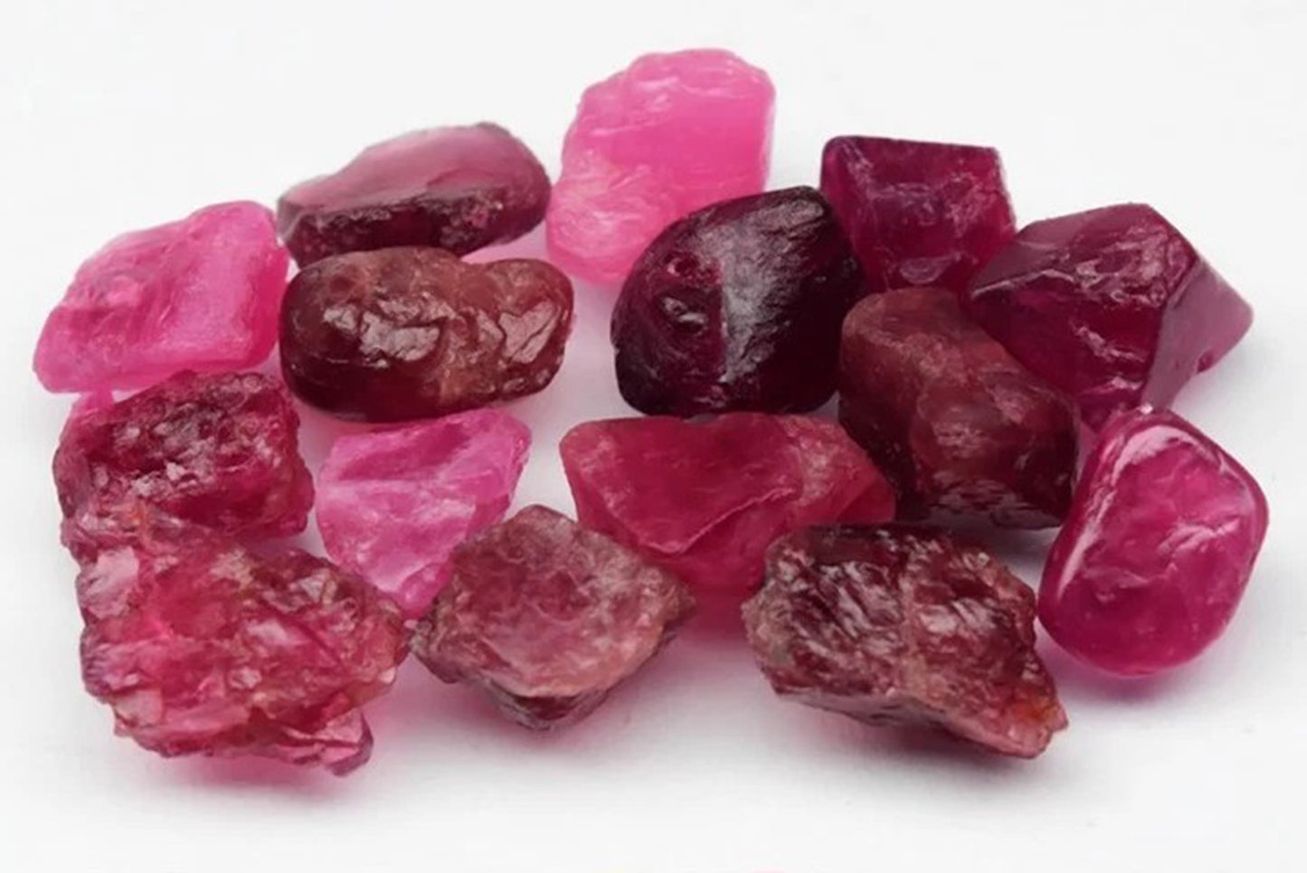 15pcs Rough Pink Spinel from Myanmar 20.80ct