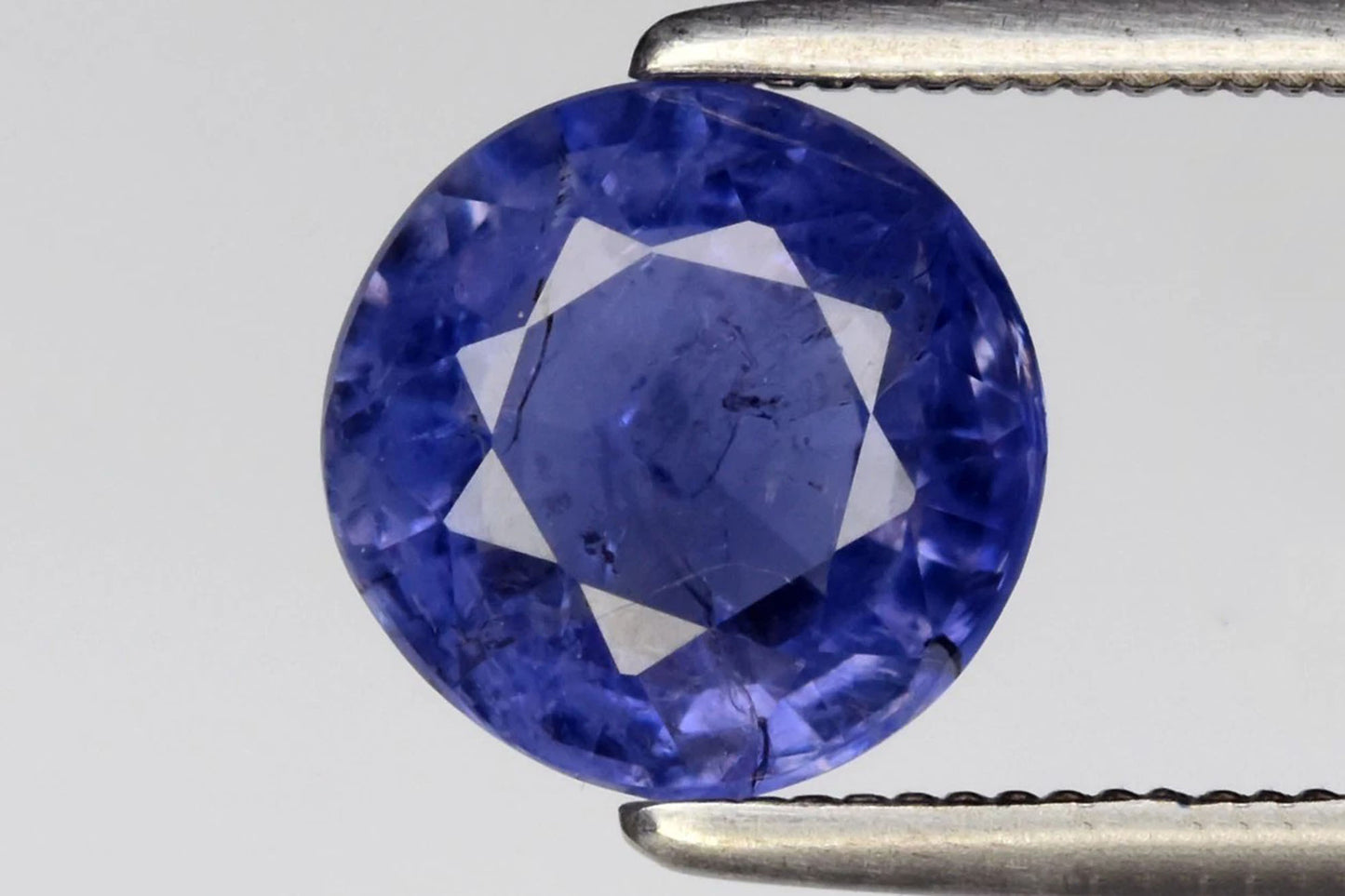 Natural Violet Iolite 1.32ct 7mm Round  Cut