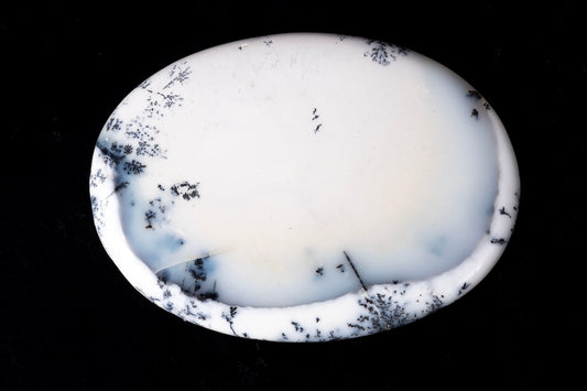 Dendritic Agate 113.9ct 59mm Oval cabochon