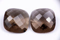Natural smoky quartz pair 14.78ct cushion cut loose gemstones for jewelry