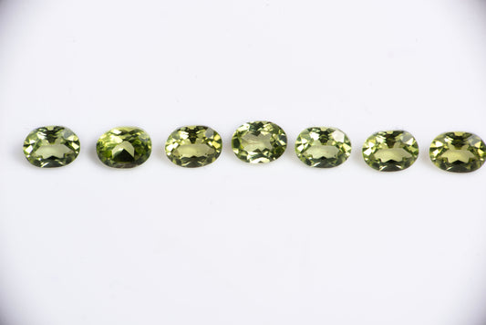 7 pieces peridot oval cut 1.46ct 4x3mm