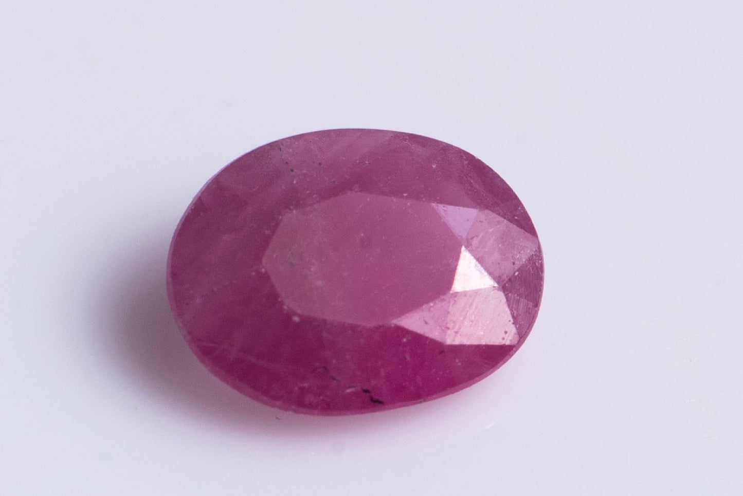 Pink ruby 0.24ct heated oval cut