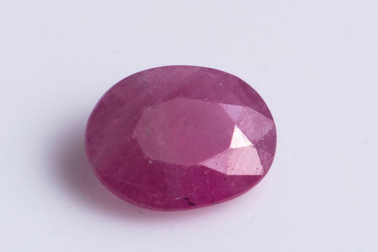 Pink ruby 0.24ct heated oval cut