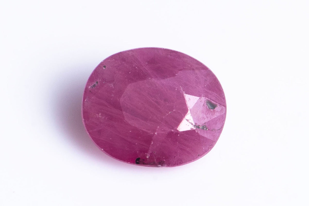 Естествен розов нагряван рубин 0.24ct овална шлифовка №2