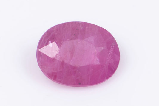 Pink ruby 0.25ct heated oval cut