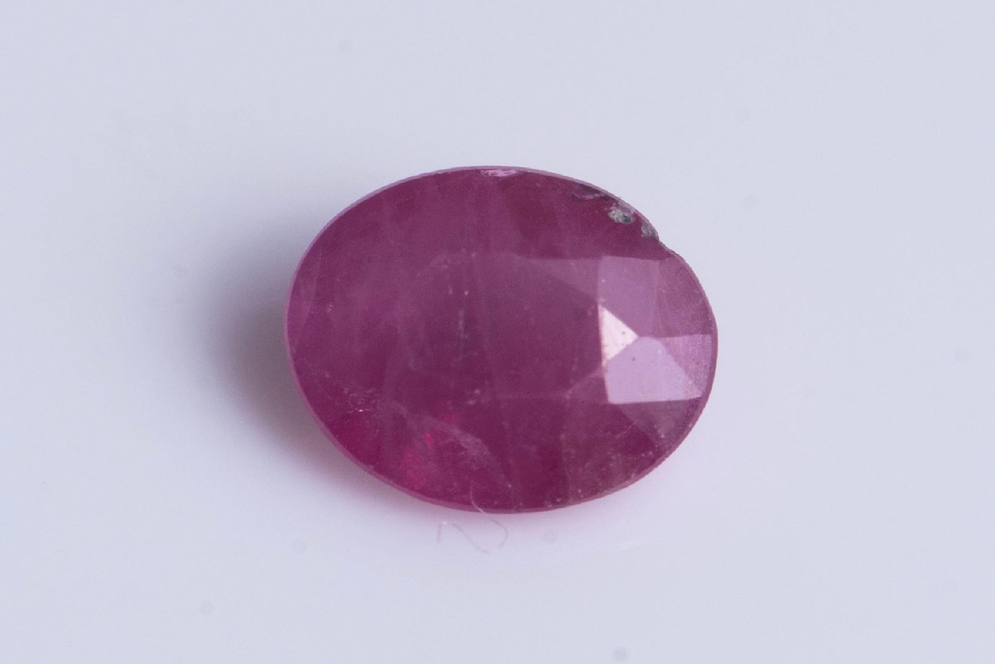Pink ruby 0.28ct heated oval cut