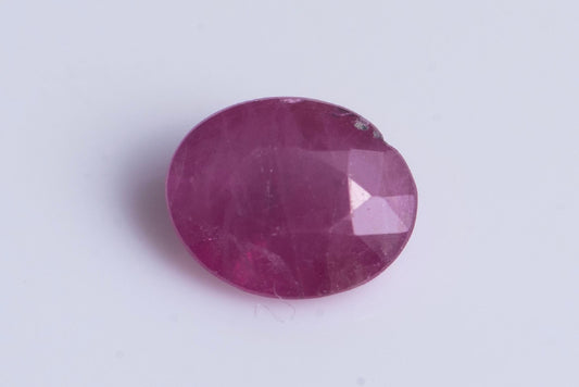 Pink ruby 0.28ct heated oval cut