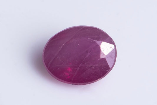 Pink ruby 0.29ct heated oval cut