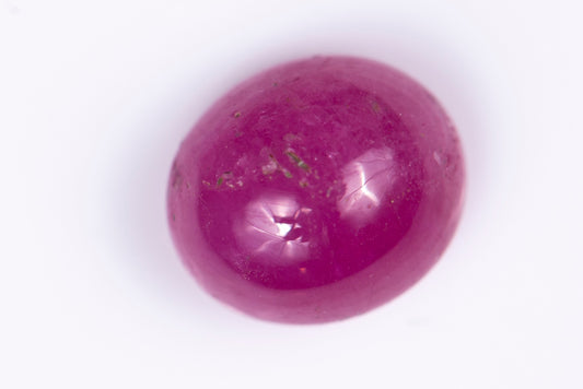 Pink ruby 2.25ct oval cabochon heated only
