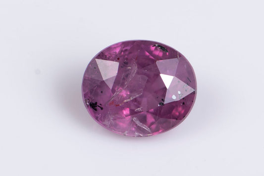 Pink sapphire 0.78ct untreated oval cut
