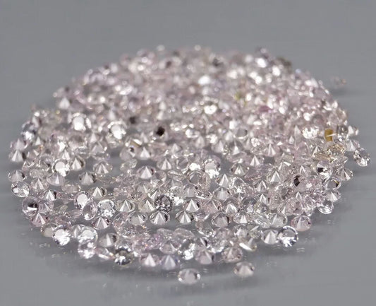 Platinum pink sapphire 1mm round cut - price for 0.50ct total weight
