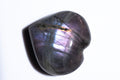 Natural purple labradorite heart carved gemstone 23g 31mm