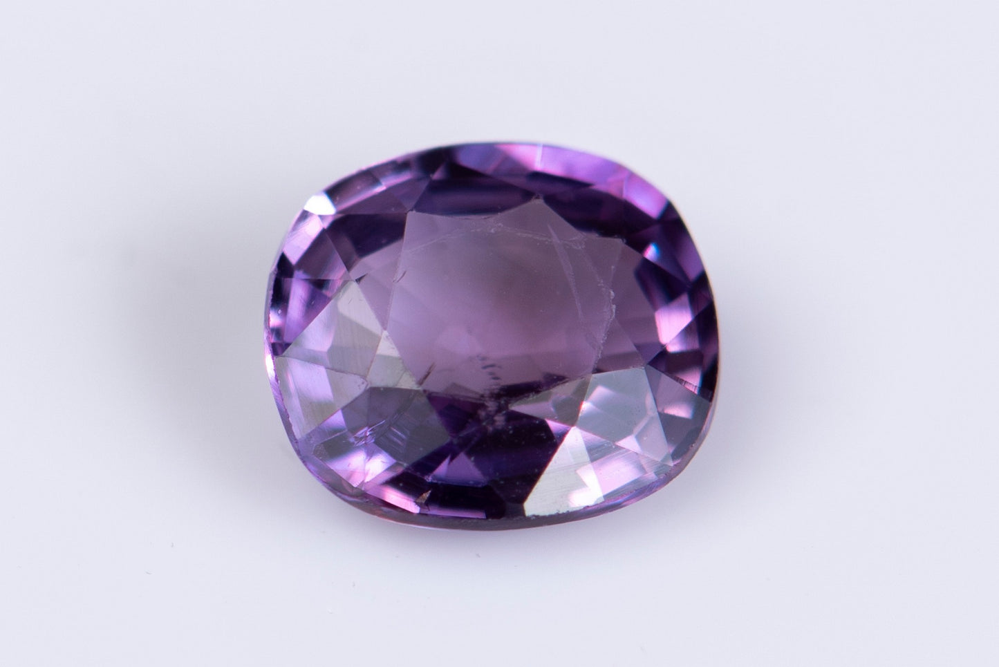 Purple pink sapphire 0.50ct VS untreated cushion cut