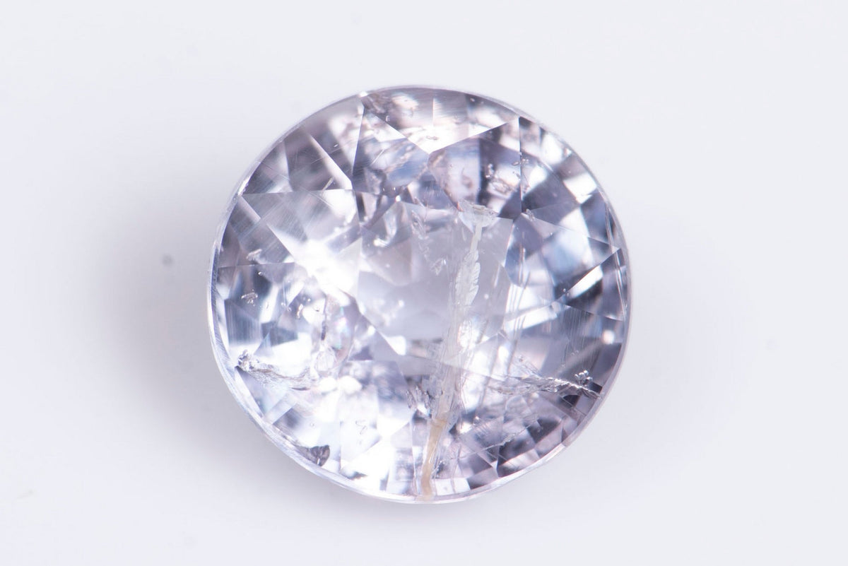 Natural Purple Sapphire 0.69ct 5mm Untreated Round Cut