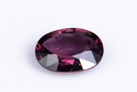 Purple untreated sapphire 0.62ct oval cut