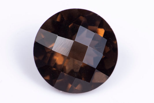 Smokey quartz 5.54ct 12.1mm round cut