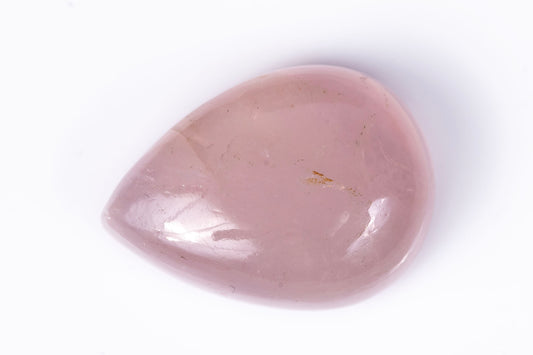 Rose quartz 21.7ct teardrop cabochon