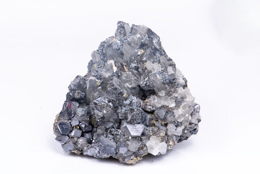 Quartz and galena cluster with pyrite and sphalerite from Bulgaria 881g