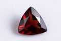 Natural rhodolite garnet 0.67ct trillion cut loose gemstone for jewelry