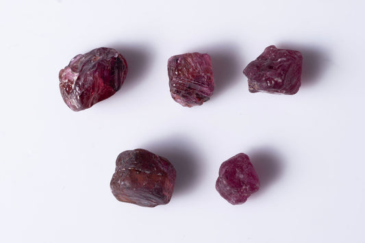 5 Pieces Natural Ruby 5.00ct Untreated Rough Crystals
