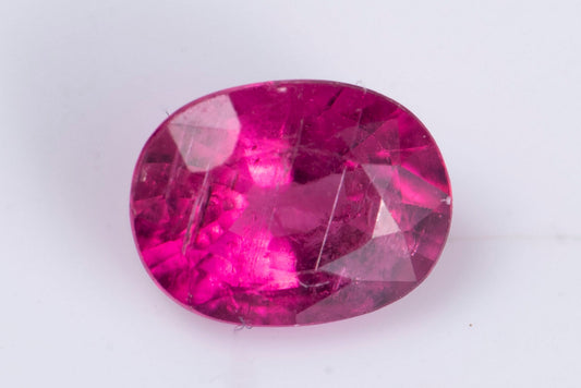 Rubellite pink tourmaline 0.49ct oval cut