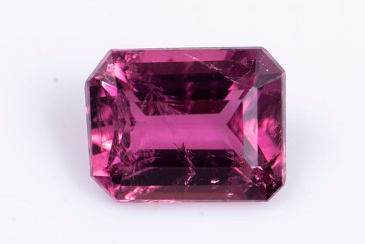 Rubellite pink tourmaline 0.54ct octagon cut