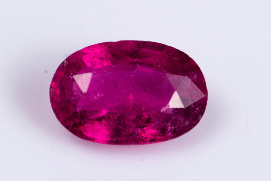 Rubellite pink tourmaline 0.60ct oval cut