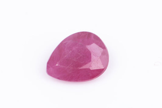 Ruby 0.22ct heated teardrop cut
