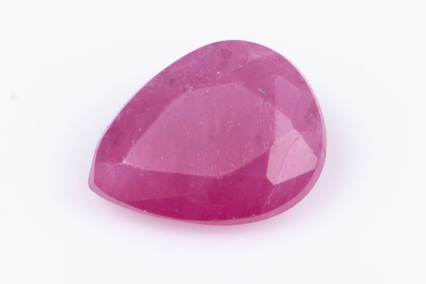 Ruby 0.27ct heated teardrop cut