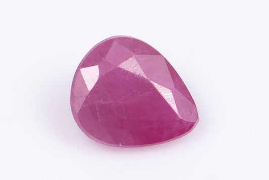Ruby 0.27ct heated teardrop cut