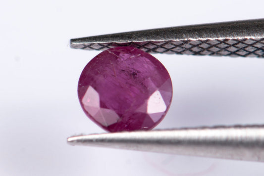 Ruby 0.28ct 3.4mm heated only round cut