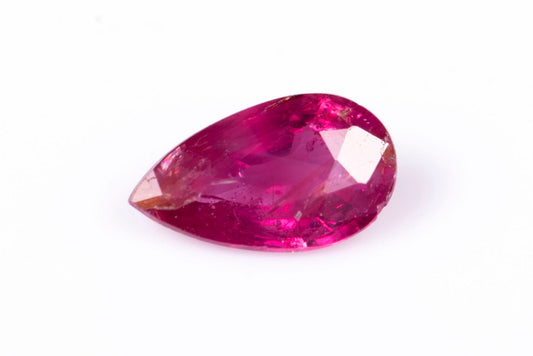 Ruby 0.28ct untreated teardrop cut